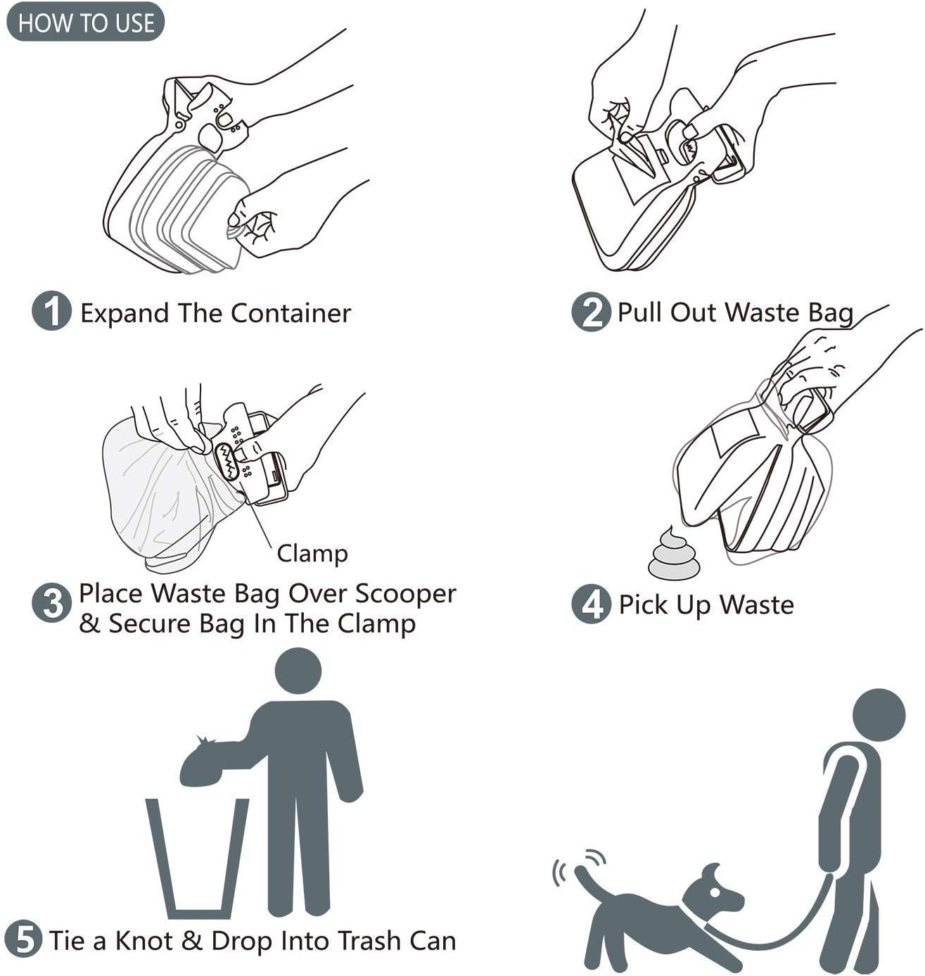 Pooper Scooper Portable And Handheld Size For Walking Large And