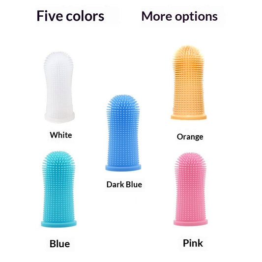 360-degree Silicone Finger Toothbrush For Cross-border Pets Deep