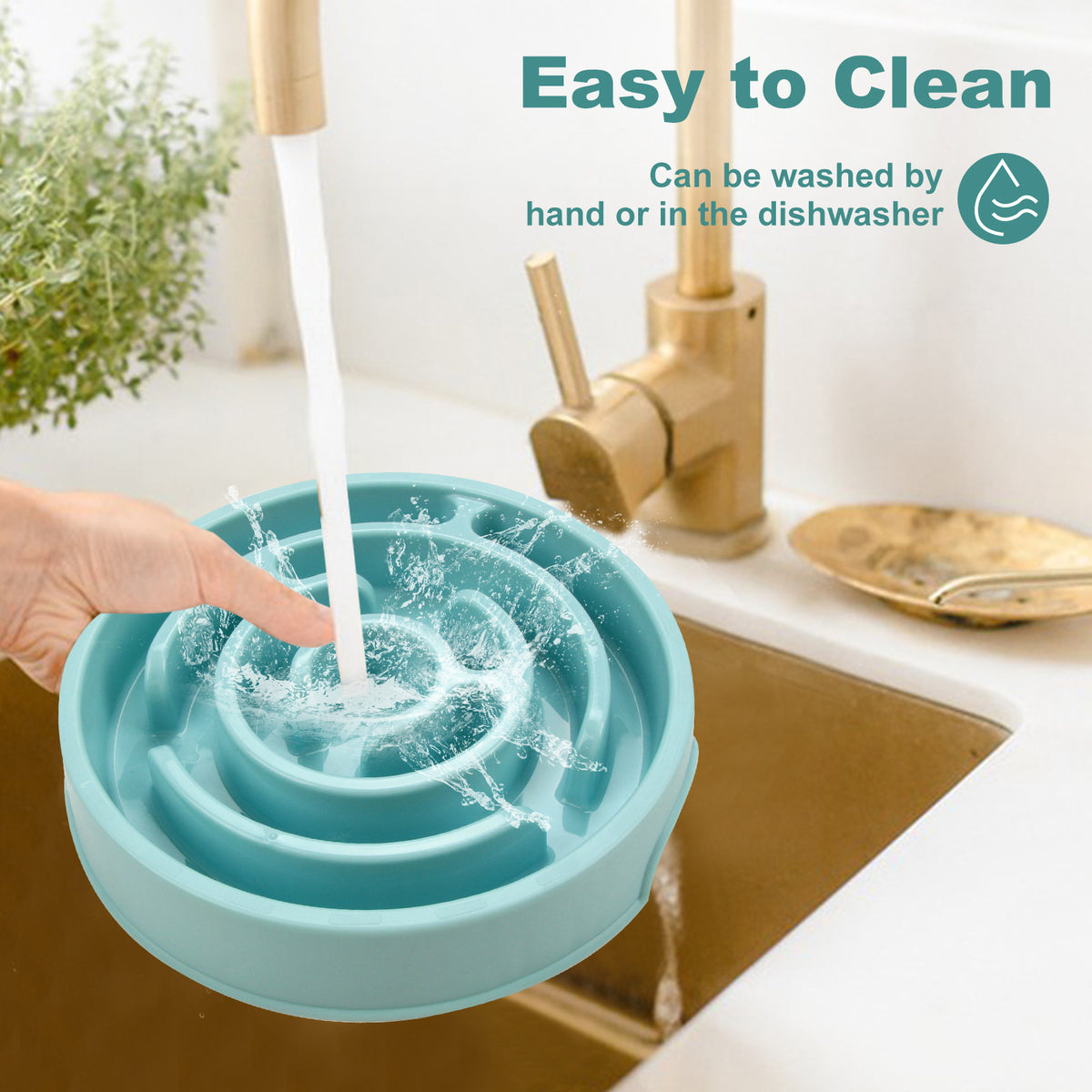 Slow Feeder Dog Bowls Silicone Puzzle Bowl For Healthy Eating Puppy