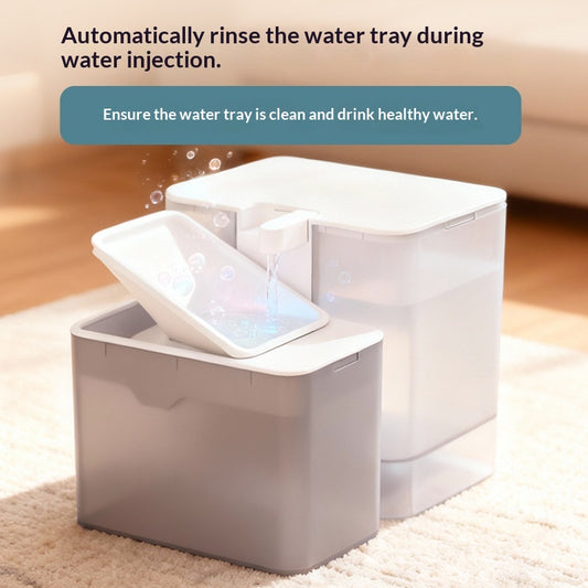 Pet Water Fountain Cat Bowl With Dirt Separation Design Automatic