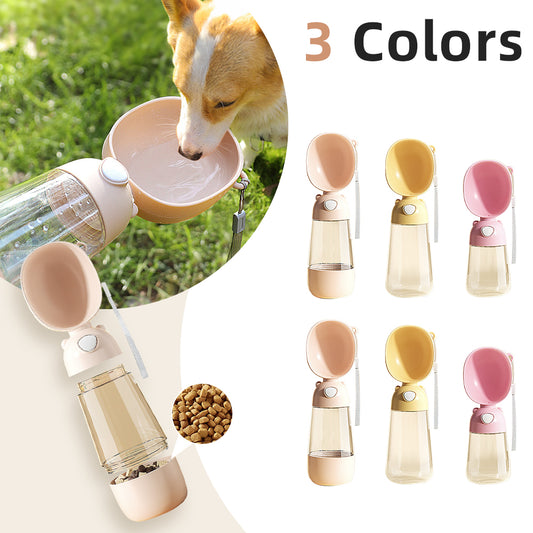 Portable Dog Water Bottle Food And Container For Pet Pets Feeder