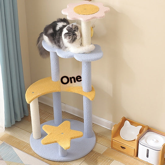 Cat Climbing Frame Sisal Small Scratching Post Tree Bed