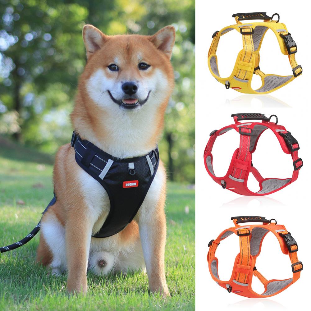 Nylon Dog Harness No Pull Breathable Reflective Pet Vest For Small