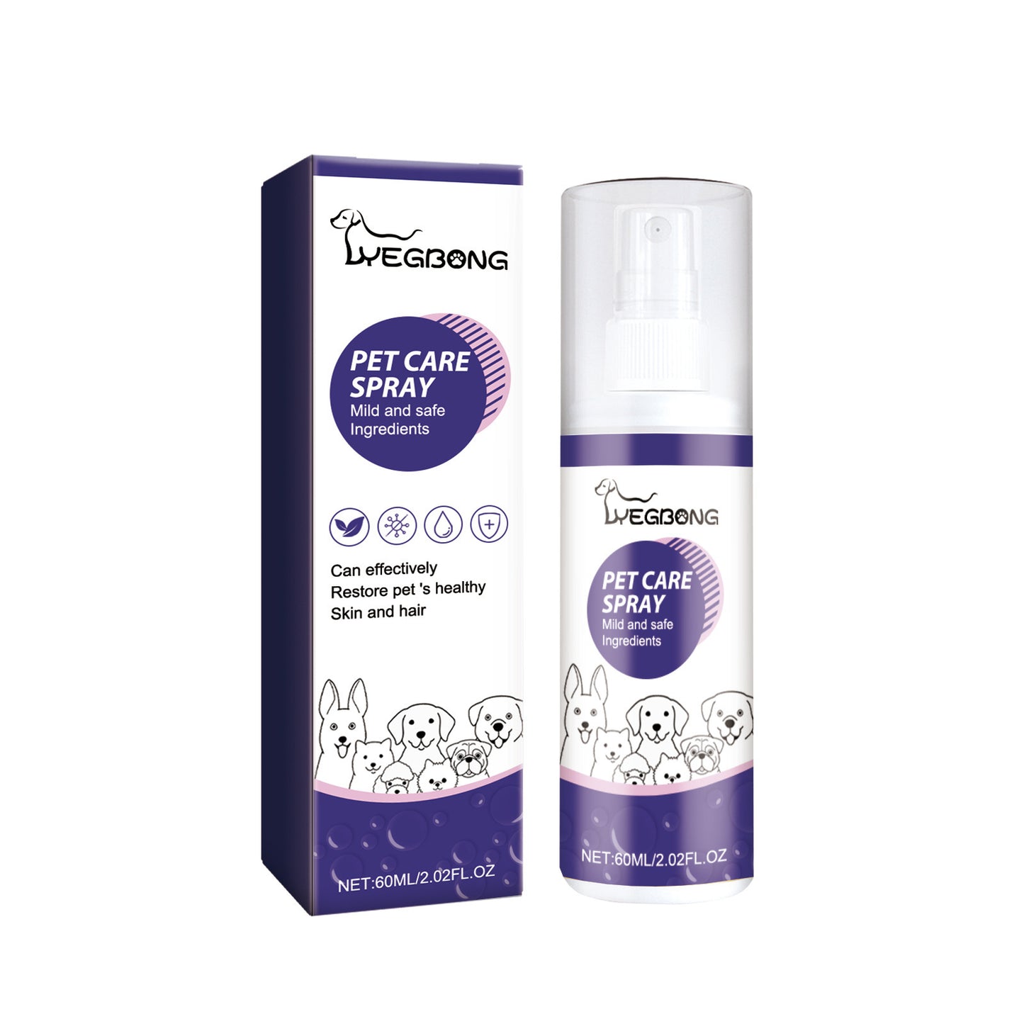 Yegbong Pet Care Spray Pet Cat And Dog Skin Wound