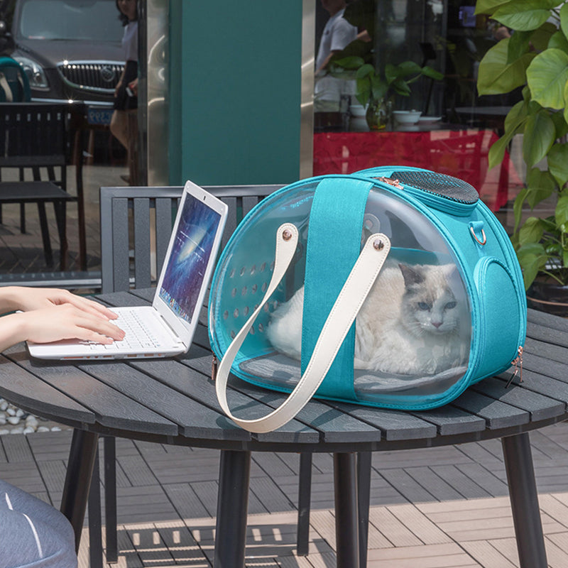 Double Fish Transparent Dog Bag Puppy Cat Cane Backpack Accessory