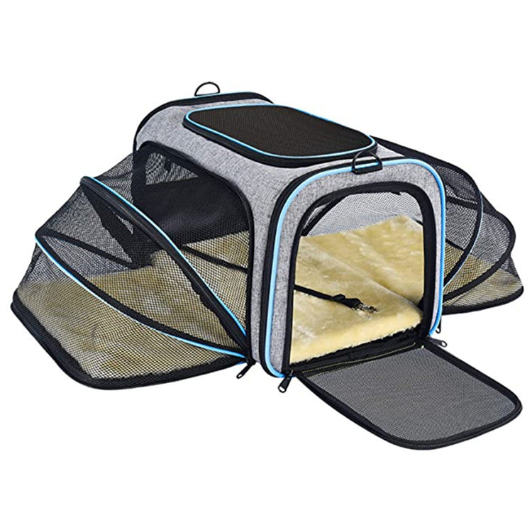 Carrier For Cat Pet Airline Approved Expandable Foldable Soft Dog