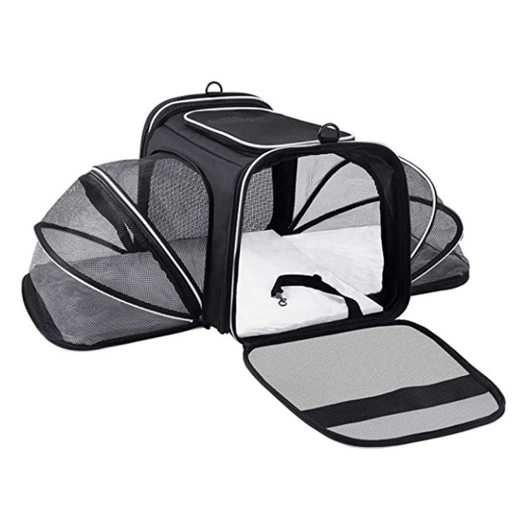 Carrier For Cat Pet Airline Approved Expandable Foldable Soft Dog