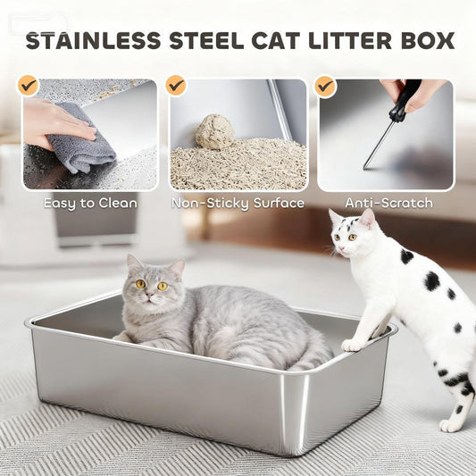 Cat Litter Box Top And Side Entry Enclosed With Flip
