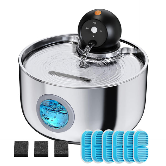 Large-capacity Stainless Steel Wireless Cat Water Fountain
