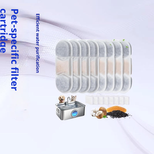 Stainless Steel Pet Water Fountain Filter Cartridge Feeder With