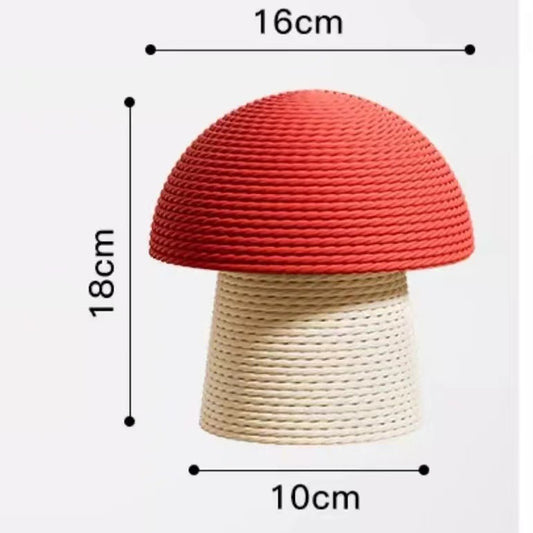 Red Mushroom Cat Scratching Post Toy
