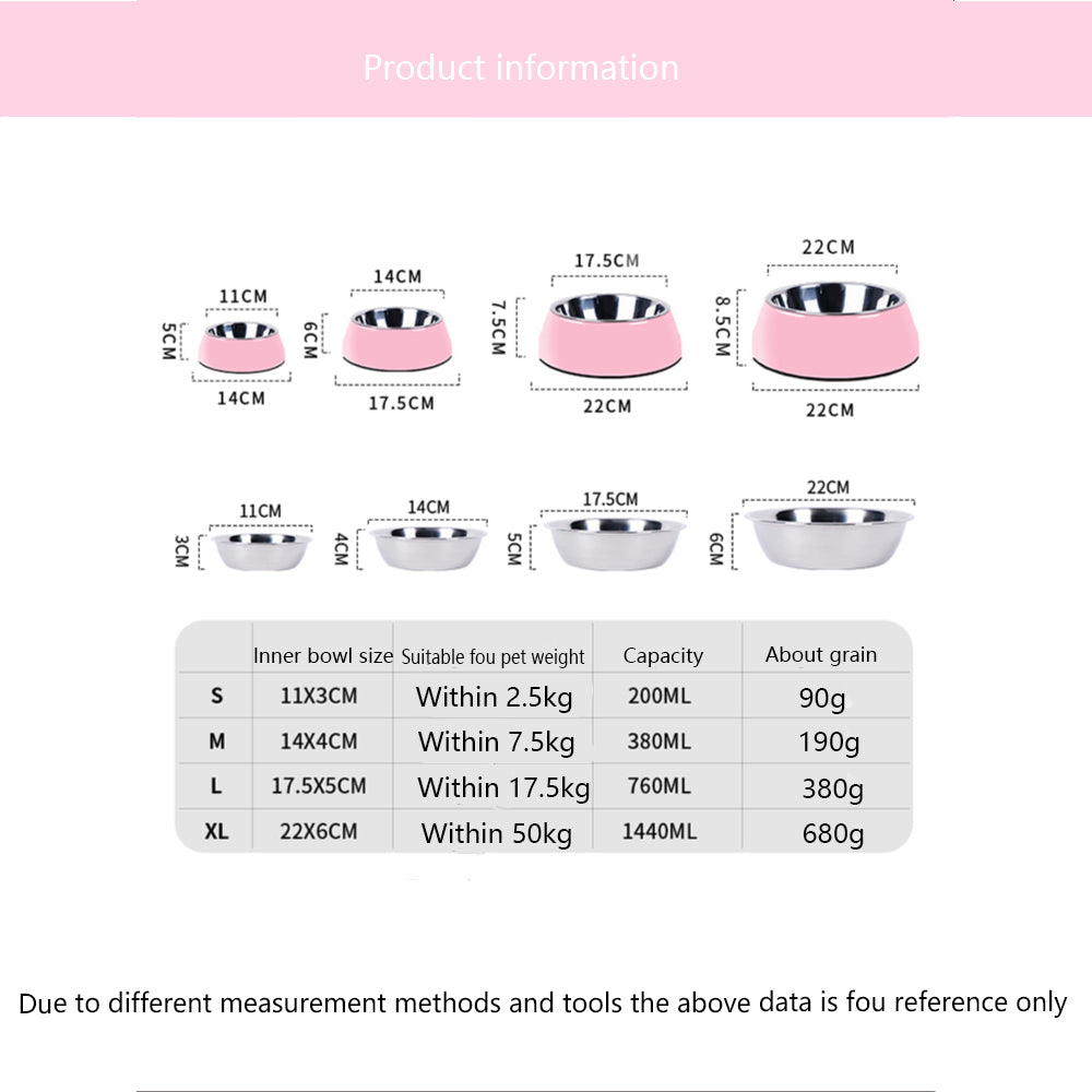 Dog Supplies Bowls Large Stainless Steel Food Pet Cat