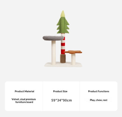 Promotional Christmas Tree Cat Climbing Frame All-in-one Sisal