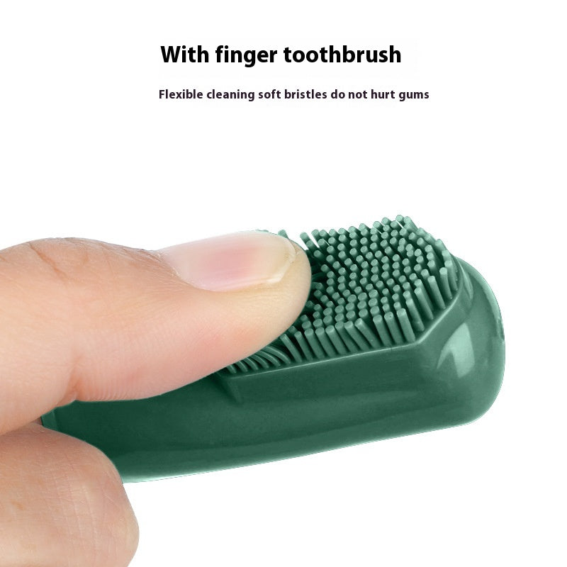 Pet Toothpaste Toothbrush Set Cat And Dog Finger Stall Cleaning Pet