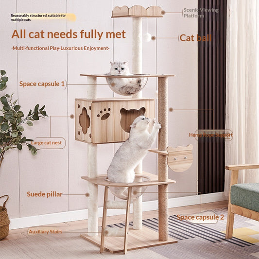 Wood-based Particleboard Pet House Design With Built-in Cat Toy