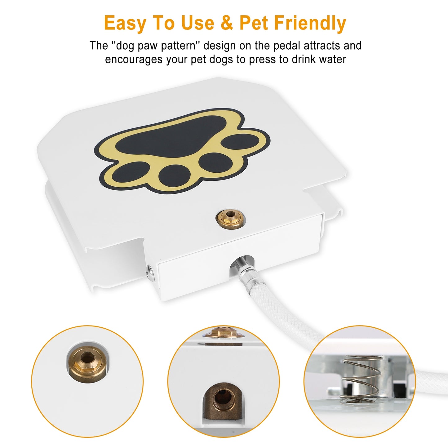 1pc Dog Water Fountain Outdoor Pet Dispenser Step-on Activated