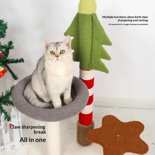 Promotional Christmas Tree Cat Climbing Frame All-in-one Sisal