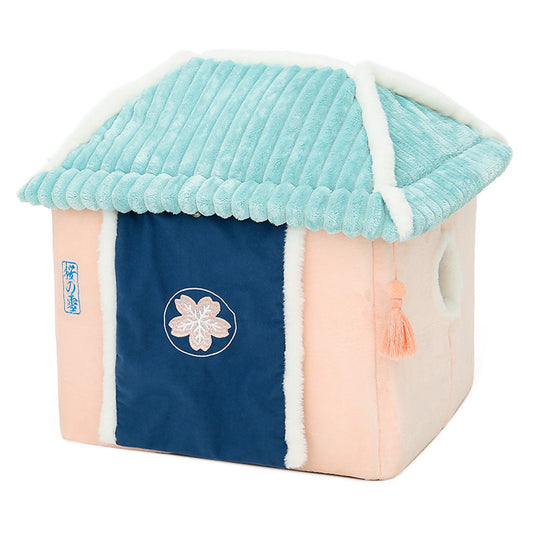 Cat House Removable And Washable Bed Pet Supplies Enclosed Villa