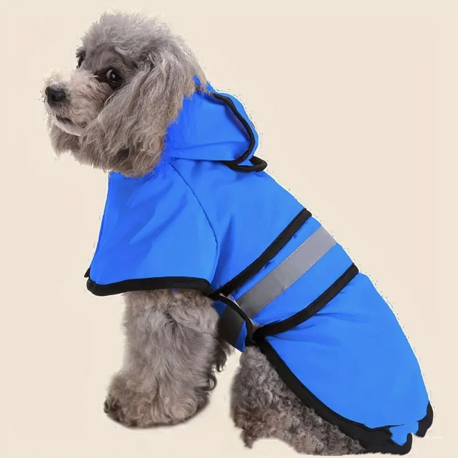 Golden Retriever Big Dog Pet Raincoat Reflective Clothes Poncho