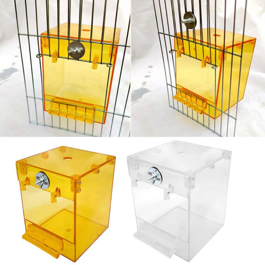 External Bird Bath Transparent Square Basin Supplies Pet