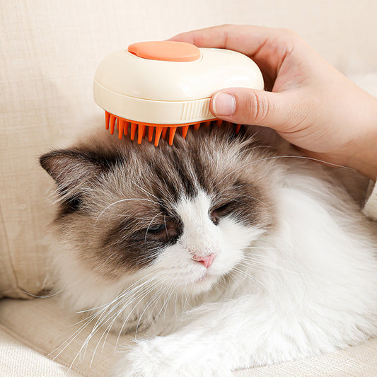 Steamy Cat Brush Dog Grooming Comb Electric Self Cleaning Steam For