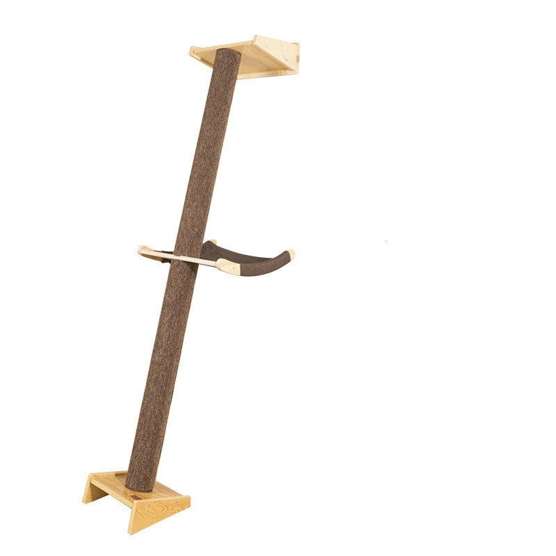 Solid Wood Large Cat Climbing Frame Litter Tree One Shelf