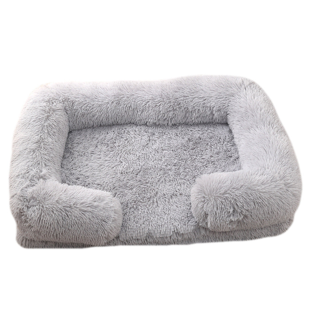 Plush Round Pet Bed Dog Winter