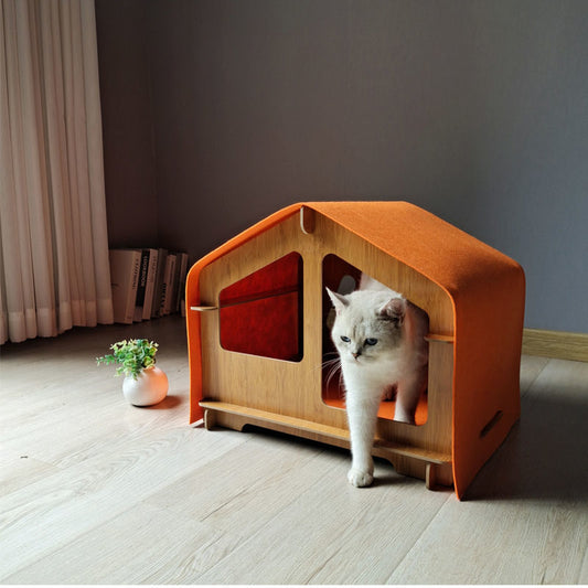 Wooden Cat House All Season Dog