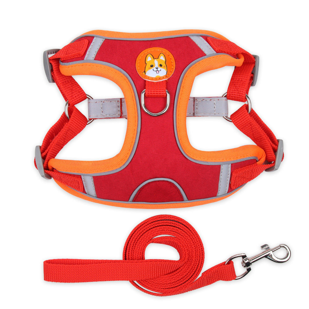 Dog Harness Cat Reflective Dogs Leashs Soft Mesh Chest Strap