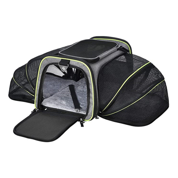 Carrier For Cat Pet Airline Approved Expandable Foldable Soft Dog