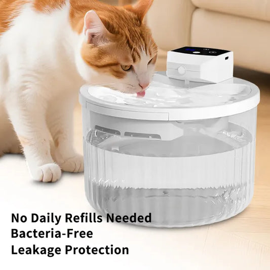 Pet Water Fountain Large Capacity Automatic Cat Dispenser With No