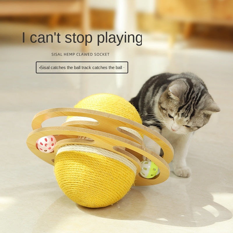 Sisal Rope Cat Scratcher Ball Toys Interactive Scratching Post