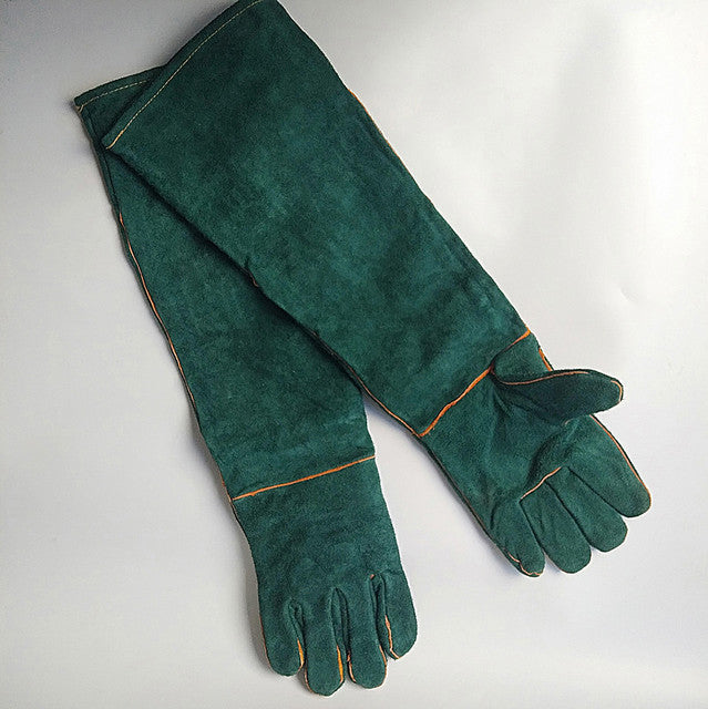 Multi-function Anti-bite Safety Gloves Ultra Long Leather Pets Grip