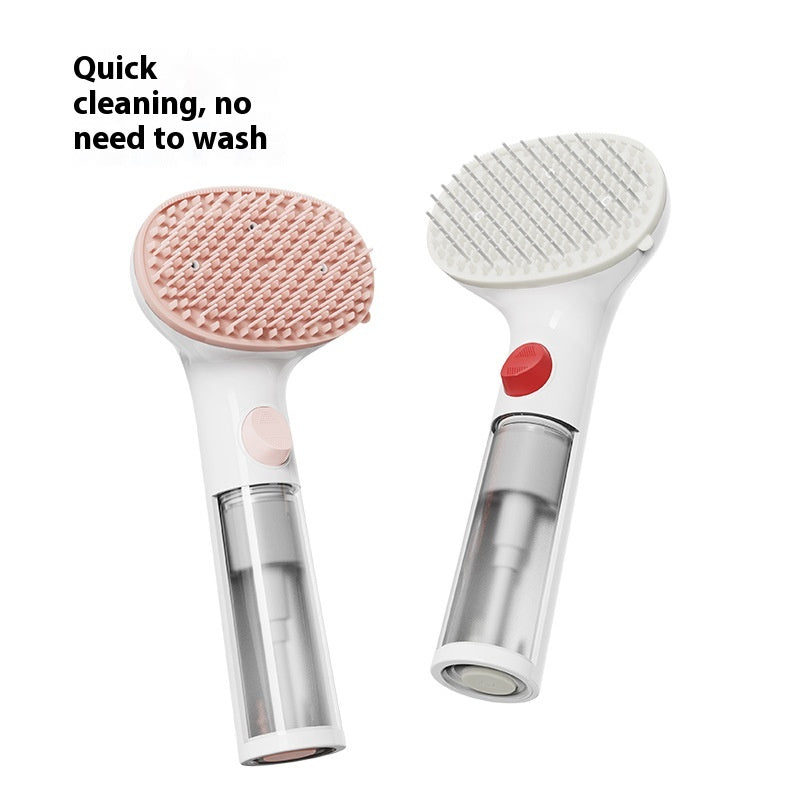 3-in-1 Pet Steam Brush Pet Cleaning Adjustable Comb Wash-free Hair
