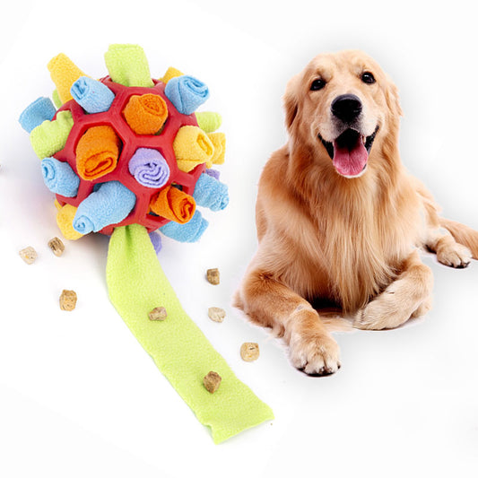 Pet Dog Sniff Snack Puzzle Ball Snuffle Canine Enrichment Nose Pad