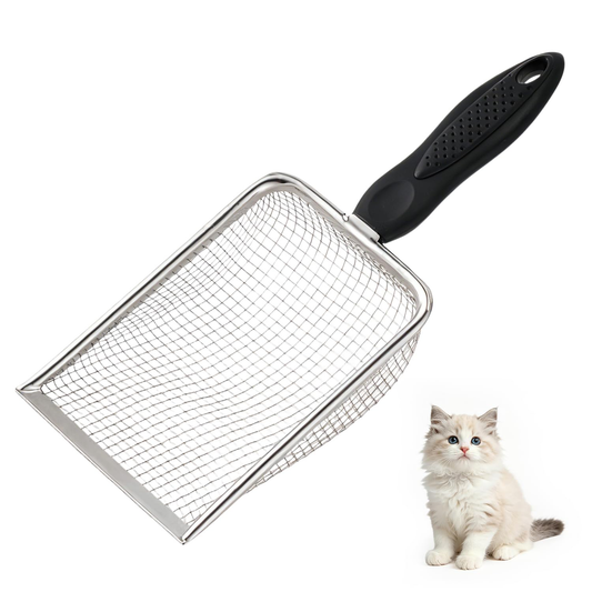 Cat Litter Scoop Stainless Steel Mesh Shovel Deep Reliable Cleaner