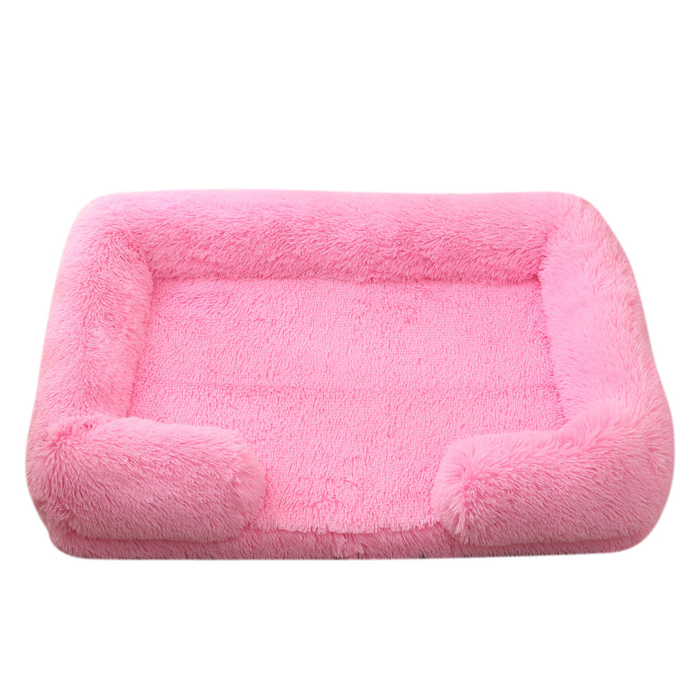 Plush Round Pet Bed Dog Winter