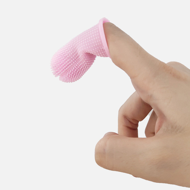 Soft Silicone Pet Finger Toothbrush With Case