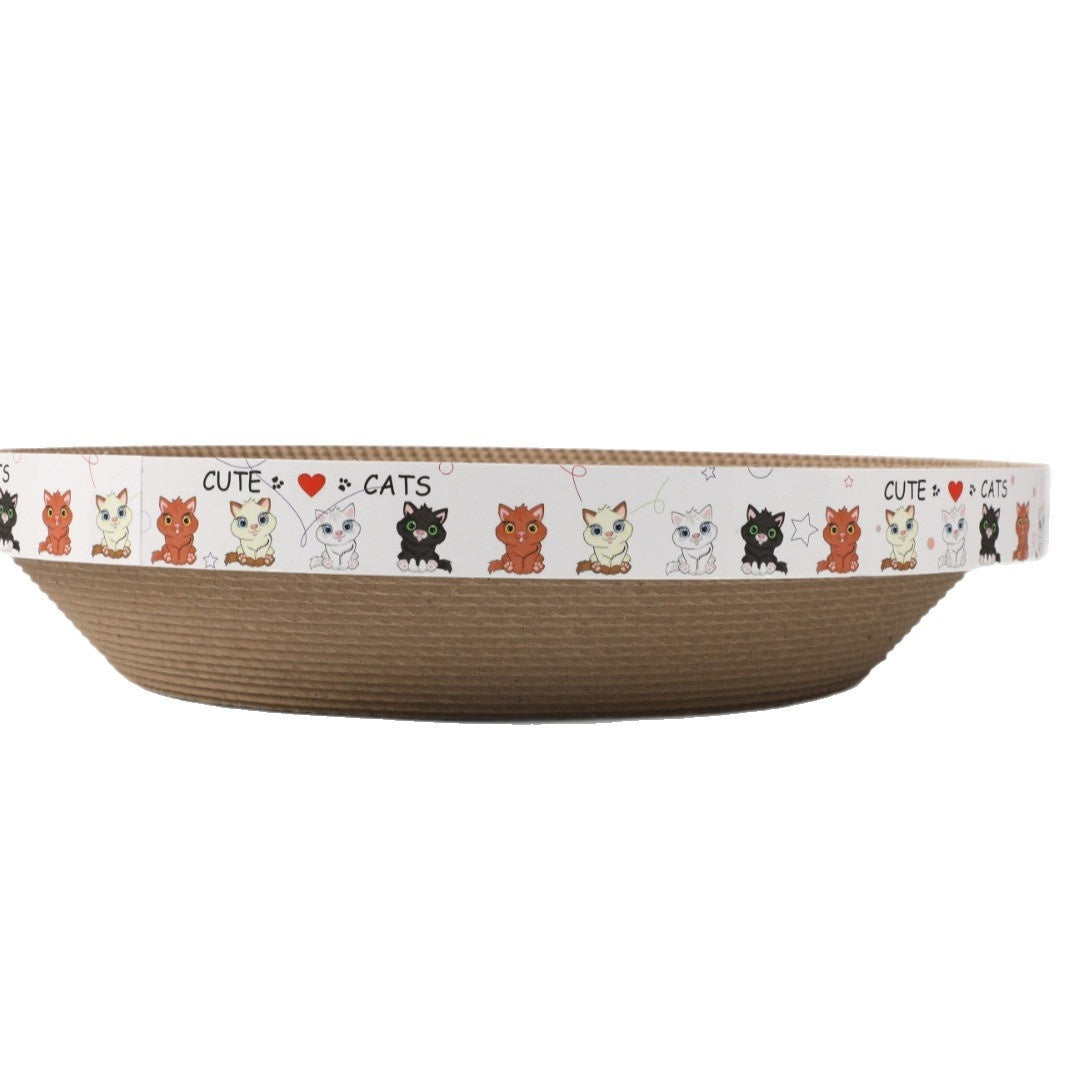 Large Round Cat Scratching Post With Warm Bed For Winter
