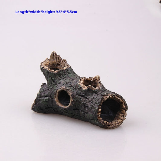 Fish Tank Landscape Submerged Wood Shrimp Pot Dried Resin Crafts