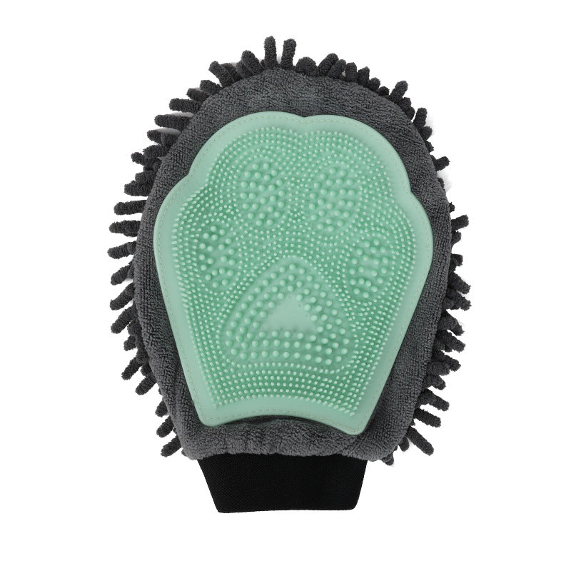 Pet Bathing Brush 2-in-1 Grooming Glove Elegant Dog Tool For