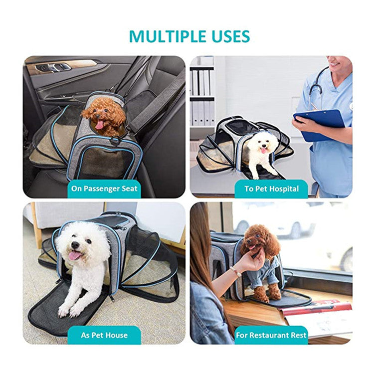 Carrier For Cat Pet Airline Approved Expandable Foldable Soft Dog