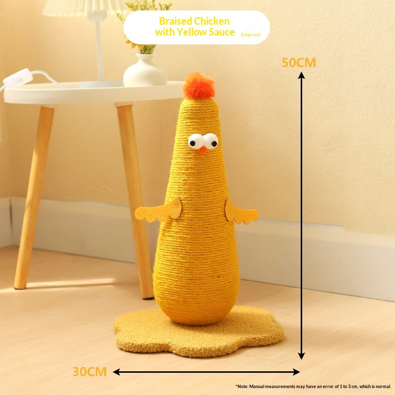 Cat Scratching Board Vertical Durable Not Easy To Shed Hemp Rope