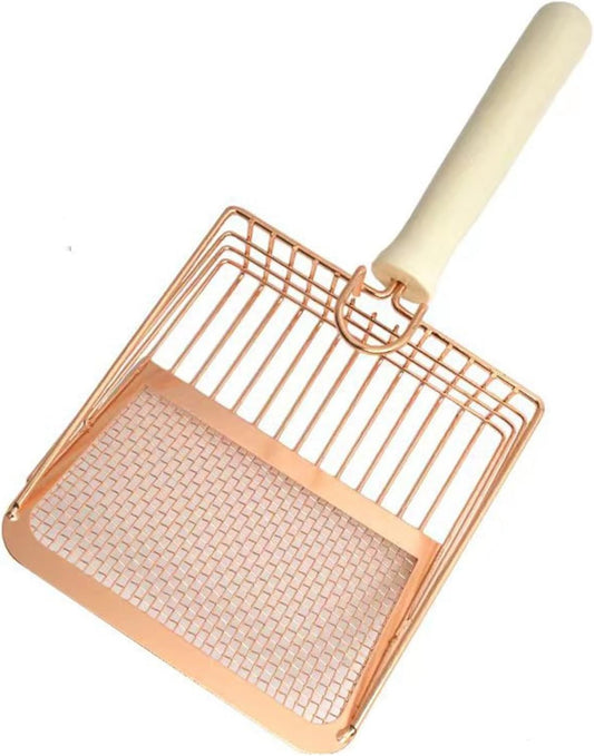 Metal Litter Scoop Pooper Scooper With Wooden Handle Cat Deep Poop