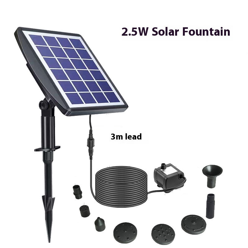 Solar Fountain Oxygen Rockery Water Garden Bird Bathtub Floating