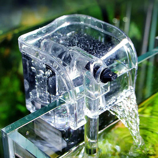 Small Fish Tank Filter Hang On For 1-5 Gal Nano Aquarium Ultra