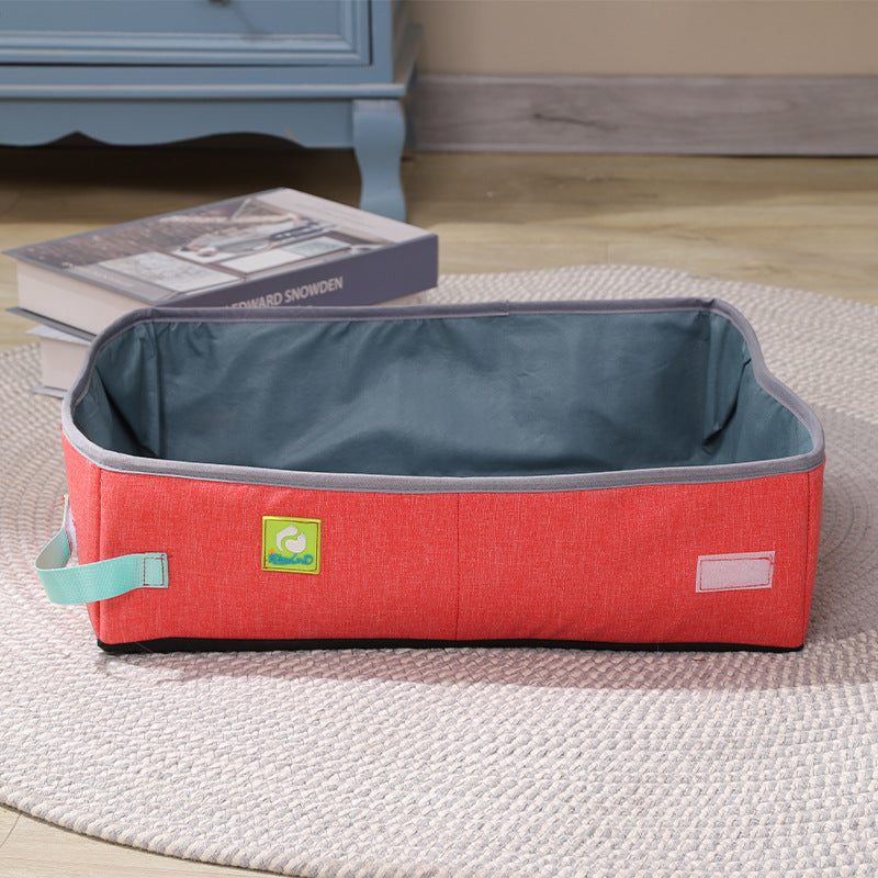 Household Oxford Cloth Foldable Cat Litter Box