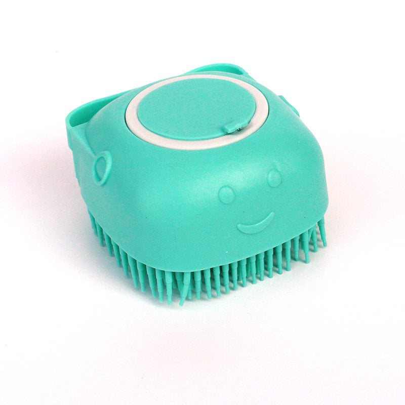 Silicone Dog Bath Massage Gloves Brush Pet Cat Bathroom Cleaning
