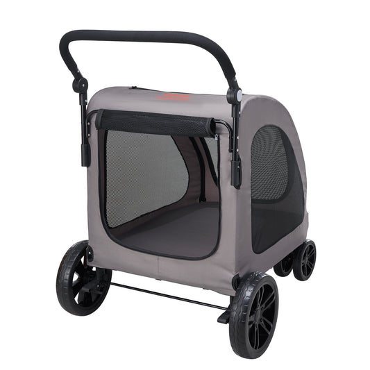 Pet Stroller 4-wheels Dog Carrier 160lbs Weight Capacity Portable