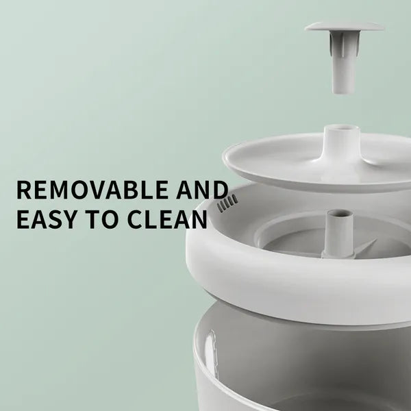 2500ml USB Round Pet Water Fountain Automatic Cat Dispenser With